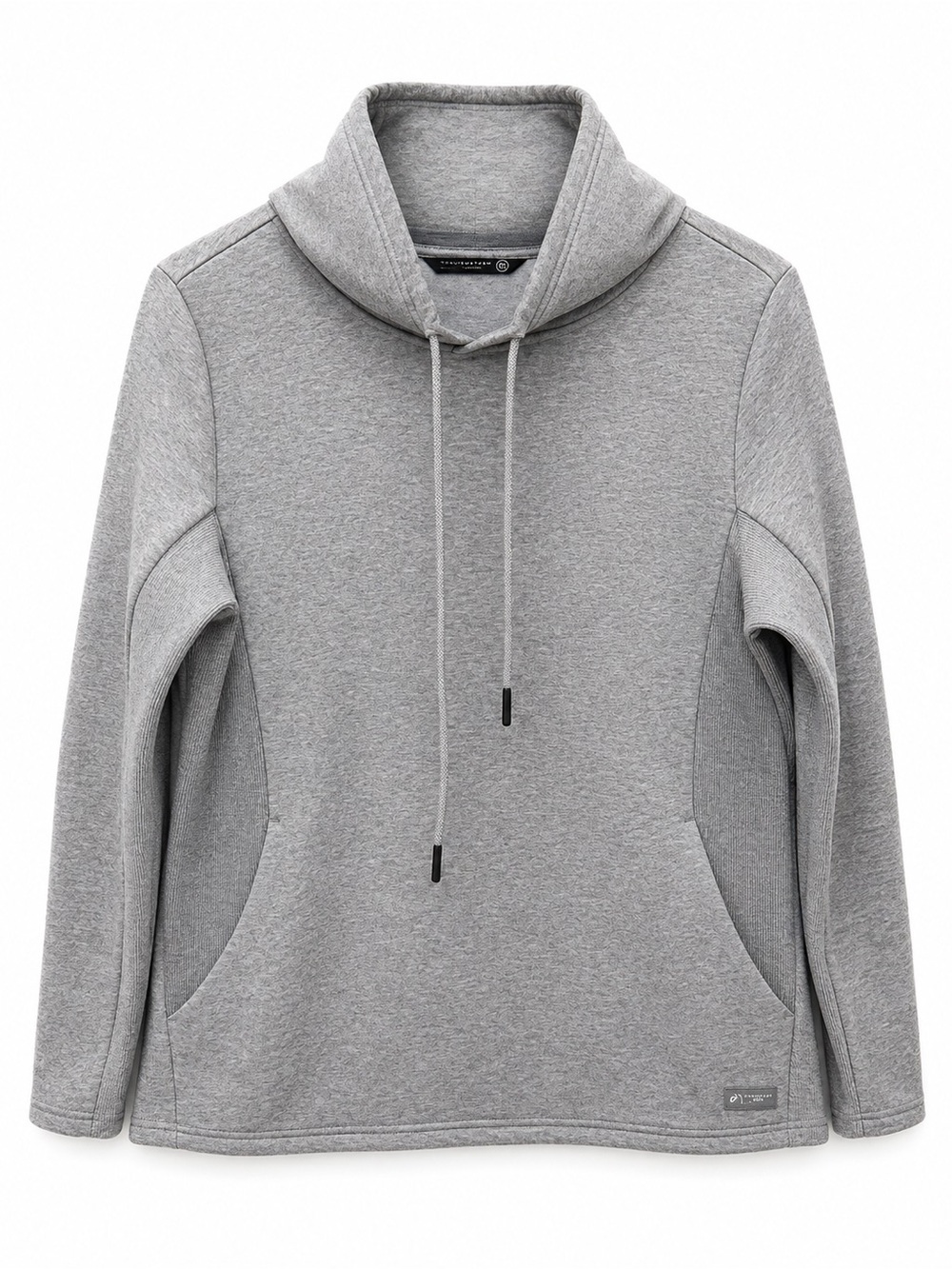 Levelwear gray funnel neck pullover hoodie size Medium